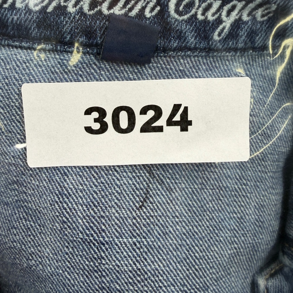 American Eagle Denim Jacket Womens Small Blue Distressed Cotton Trucker RN54485 - Picture 7 of 7